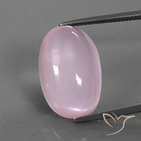 18.72ct 자연스러운 라이트 핑크 로즈 쿼츠, 타원형, 투명한