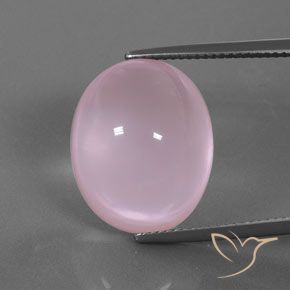 18.44ct 자연스러운 미디엄 핑크 로즈 쿼츠, 타원형, 투명한