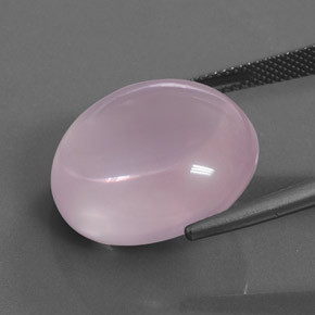 28.86캐럿 천연 분홍색 로즈 쿼츠, 타원형 컷, 투명한