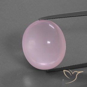 17.81ct 자연스러운 미디엄 핑크 로즈 쿼츠, 타원형, 투명한