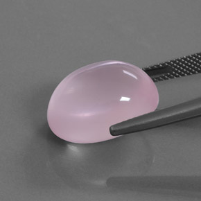 15.57캐럿 천연 로즈 핑크 로즈 쿼츠, 타원형 컷, 투명한