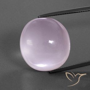 37.51캐럿 천연 라이트 핑크 로즈 쿼츠, 타원형 컷, 투명한