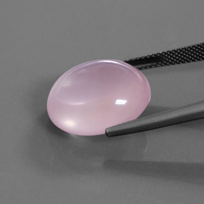 16.44캐럿 천연 미디엄 핑크 로즈 쿼츠, 타원형 컷, 투명한