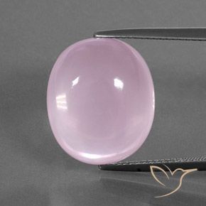 17.98ct 자연스러운 풍선껌 핑크 로즈 쿼츠, 타원형, 투명한