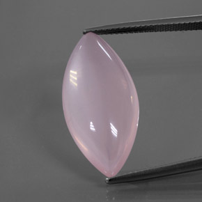 12.09캐럿 천연 라이트 핑크 로즈 쿼츠, 마퀴즈, 25.2×12.3 mm, 투명한