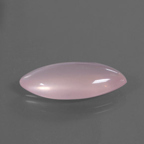 12.09캐럿 천연 라이트 핑크 로즈 쿼츠, 마퀴즈, 25.2×12.3 mm, 투명한