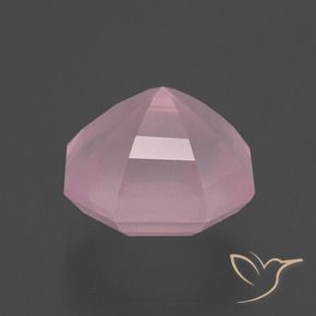4.37캐럿 천연 미디엄 로즈 핑크 로즈 쿼츠, 에메랄드 컷, 9.9×9.7 mm, 투명한