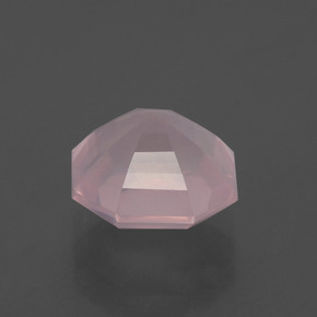 3.47캐럿 천연 라이트 로즈 핑크 로즈 쿼츠, 에메랄드 컷, 9.5×9.4 mm, 투명한