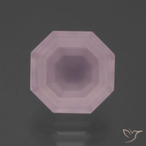 7.34ct 자연스러운 라이트 핑크 로즈 쿼츠, 에메랄드 컷, 투명한