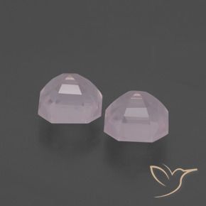 3.80캐럿 천연 풍선껌 핑크 로즈 쿼츠 보석, 옥타곤 / 에메랄드 컷, 투명한