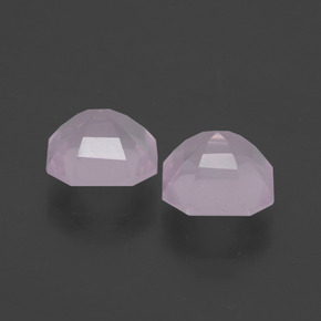 3.47캐럿 천연 베리 라이트 로즈 핑크 로즈 쿼츠 보석, 에메랄드 컷, 7.6×7.6 mm, 투명한