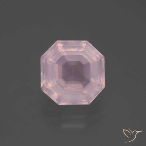 4.20ct 자연스러운 라이트 핑크 로즈 쿼츠, 에메랄드 컷, 투명한