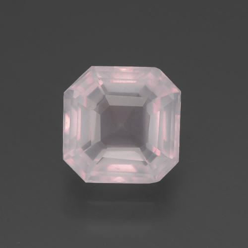 2.32캐럿 천연 베리 라이트 로즈 핑크 로즈 쿼츠, 에메랄드 컷, 8.3×8.3 mm, 투명한