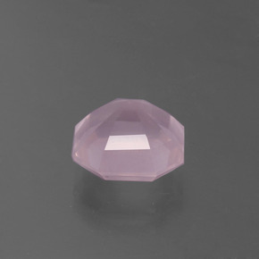 3.24캐럿 천연 라이트 핑크 로즈 쿼츠, 에메랄드 컷, 9.3×9.2 mm, 투명한