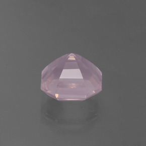 3.29캐럿 천연 라이트 핑크 로즈 쿼츠, 에메랄드 컷, 9.1×8.9 mm, 투명한