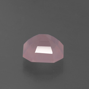 3.59캐럿 천연 미디엄 핑크 로즈 쿼츠, 에메랄드 컷, 9.9×9.8 mm, 투명한