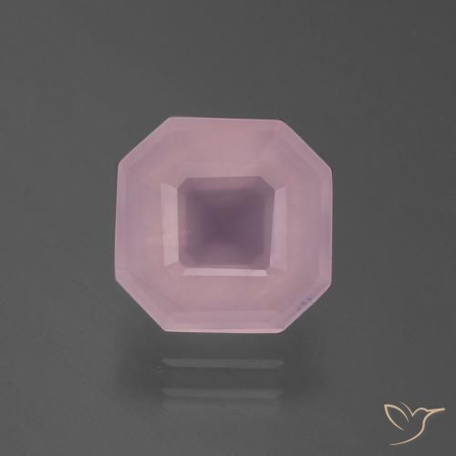 3.29ct 자연스러운 로즈 핑크 로즈 쿼츠, 에메랄드 컷, 투명한