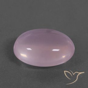 14.42캐럿 천연 라이트 핑크 로즈 쿼츠, 타원형 컷, 18.3×14.2 mm, 투명한