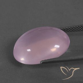 14.42캐럿 천연 라이트 핑크 로즈 쿼츠, 타원형 컷, 18.3×14.2 mm, 투명한