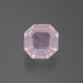 2.30캐럿 천연 라이트 핑크 로즈 쿼츠, 에메랄드 컷, 8.4×8.3 mm, 투명한