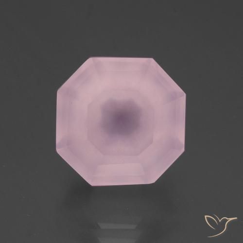 9.02ct 자연스러운 풍선껌 핑크 로즈 쿼츠, 에메랄드 컷, 투명한