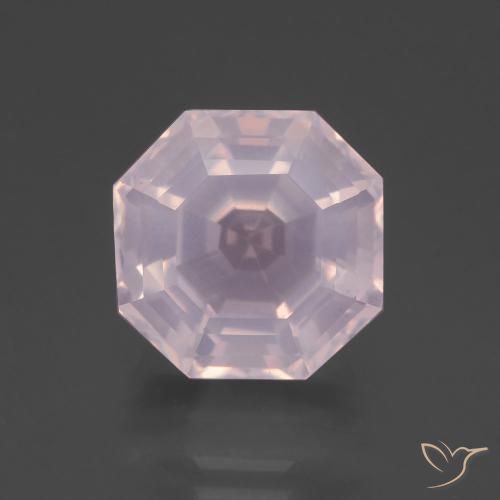 9.30ct 자연스러운 풍선껌 핑크 로즈 쿼츠, 에메랄드 컷, 투명한