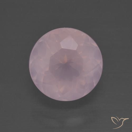 4.44ct 자연스러운 로즈 핑크 로즈 쿼츠, 둥근, 투명한