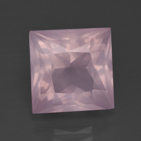 6.31캐럿 천연 핑크 로즈 쿼츠, 스퀘어, 10.8×10.8 mm, 투명한