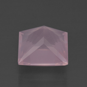 6.31캐럿 천연 핑크 로즈 쿼츠, 스퀘어, 10.8×10.8 mm, 투명한