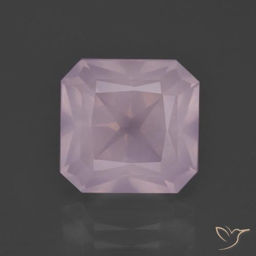 5.91ct 자연스러운 라이트 핑크 로즈 쿼츠, 에메랄드 컷, 투명한
