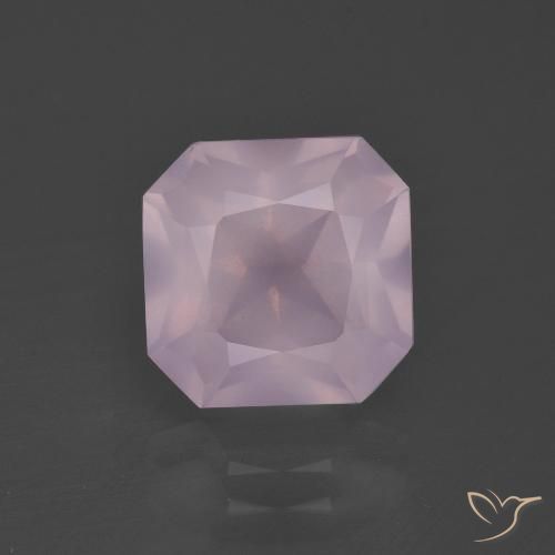4.32ct 자연스러운 라이트 핑크 로즈 쿼츠, 에메랄드 컷, 투명한