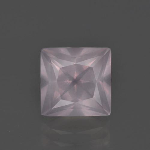 2.69캐럿 천연 라이트 핑크 로즈 쿼츠, 스퀘어, 8.3×8.1 mm, 투명한