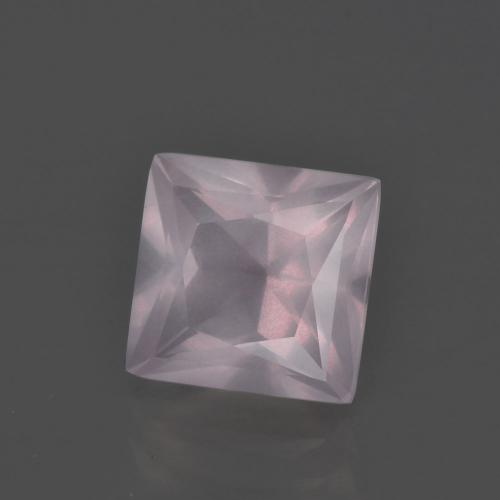 2.69캐럿 천연 라이트 핑크 로즈 쿼츠, 스퀘어, 8.3×8.1 mm, 투명한