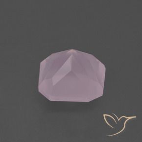 3.02캐럿 천연 풍선껌 핑크 로즈 쿼츠, 에메랄드 컷, 8.8×8.7 mm, 투명한