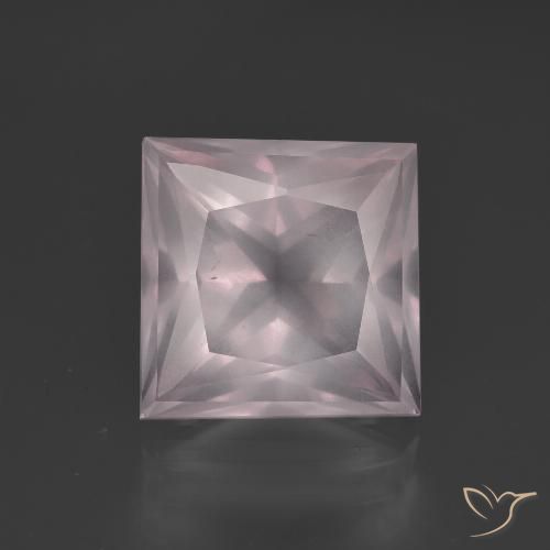 6.40ct 자연스러운 베리 라이트 로즈 핑크 로즈 쿼츠, 정사각형, 투명한