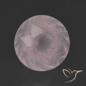 6.47캐럿 천연 매우 밝은 분홍색 로즈 쿼츠, 둥근, 투명한