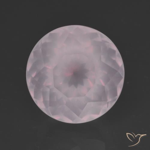 6.87ct 자연스러운 매우 밝은 분홍색 로즈 쿼츠, 둥근, 투명한
