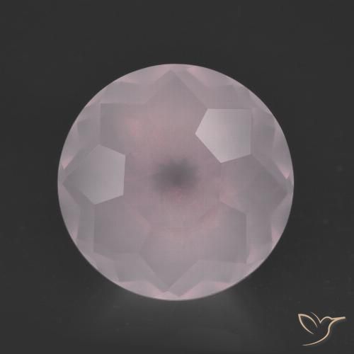 6.36ct 자연스러운 라이트 핑크 로즈 쿼츠, 둥근, 투명한