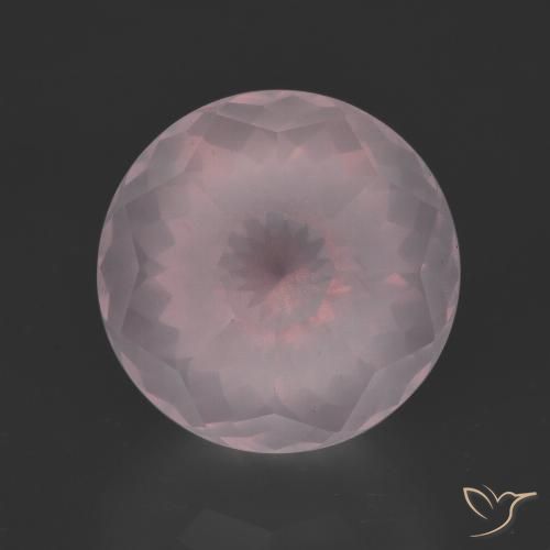 7.65ct 자연스러운 라이트 로즈 핑크 로즈 쿼츠, 둥근, 투명한