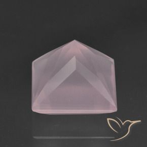 4.96캐럿 천연 풍선껌 핑크 로즈 쿼츠, 정사각형, 투명한