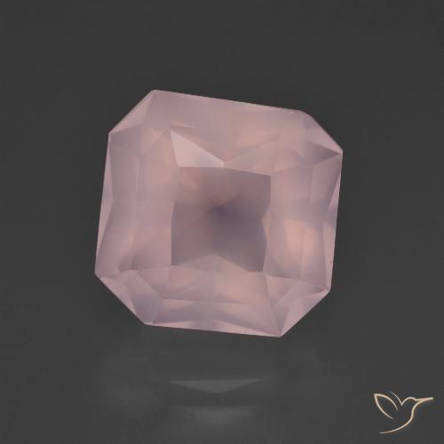 8.63ct 자연스러운 로즈 핑크 로즈 쿼츠, 에메랄드 컷, 투명한