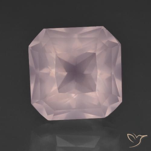 9.33ct 자연스러운 로즈 핑크 로즈 쿼츠, 에메랄드 컷, 투명한