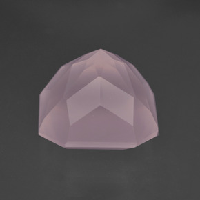 9.56캐럿 천연 풍선껌 핑크 로즈 쿼츠, 에메랄드 컷, 12.4×12.3 mm, 투명한