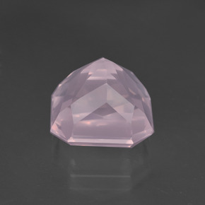6.18캐럿 천연 풍선껌 핑크 로즈 쿼츠, 에메랄드 컷, 10.6×10.6 mm, 투명한