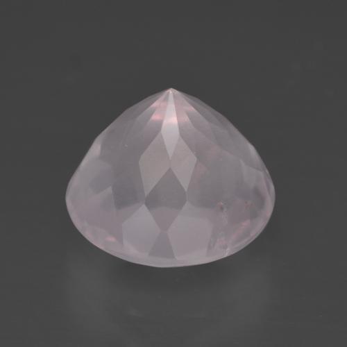 3.10캐럿 천연 라이트 로즈 핑크 로즈 쿼츠, 라운드 컷, 9.17 mm, 투명한