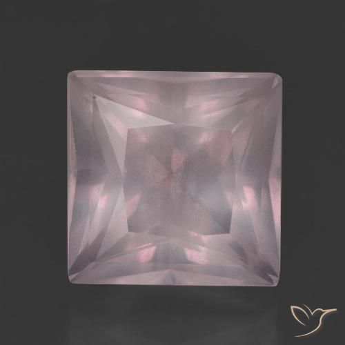 8.10ct 자연스러운 라이트 핑크 로즈 쿼츠, 정사각형, 투명한