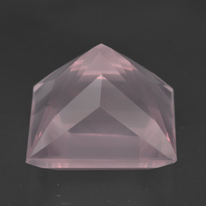 16.77캐럿 천연 핑크 로즈 쿼츠, 스퀘어, 14.6×14.5 mm, 투명한