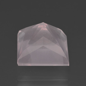 7.81캐럿 천연 라이트 핑크 로즈 쿼츠, 스퀘어, 11.6×11.4 mm, 투명한