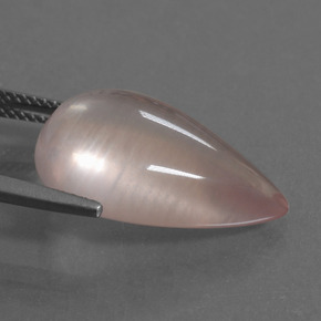 13.10캐럿 천연 핑크 톤 로즈 쿼츠, 배 모양, 투명한