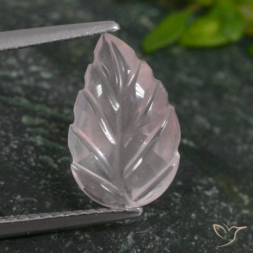2.33ct 자연스러운 플라밍고 핑크 로즈 쿼츠, 플라워 컷, 투명한